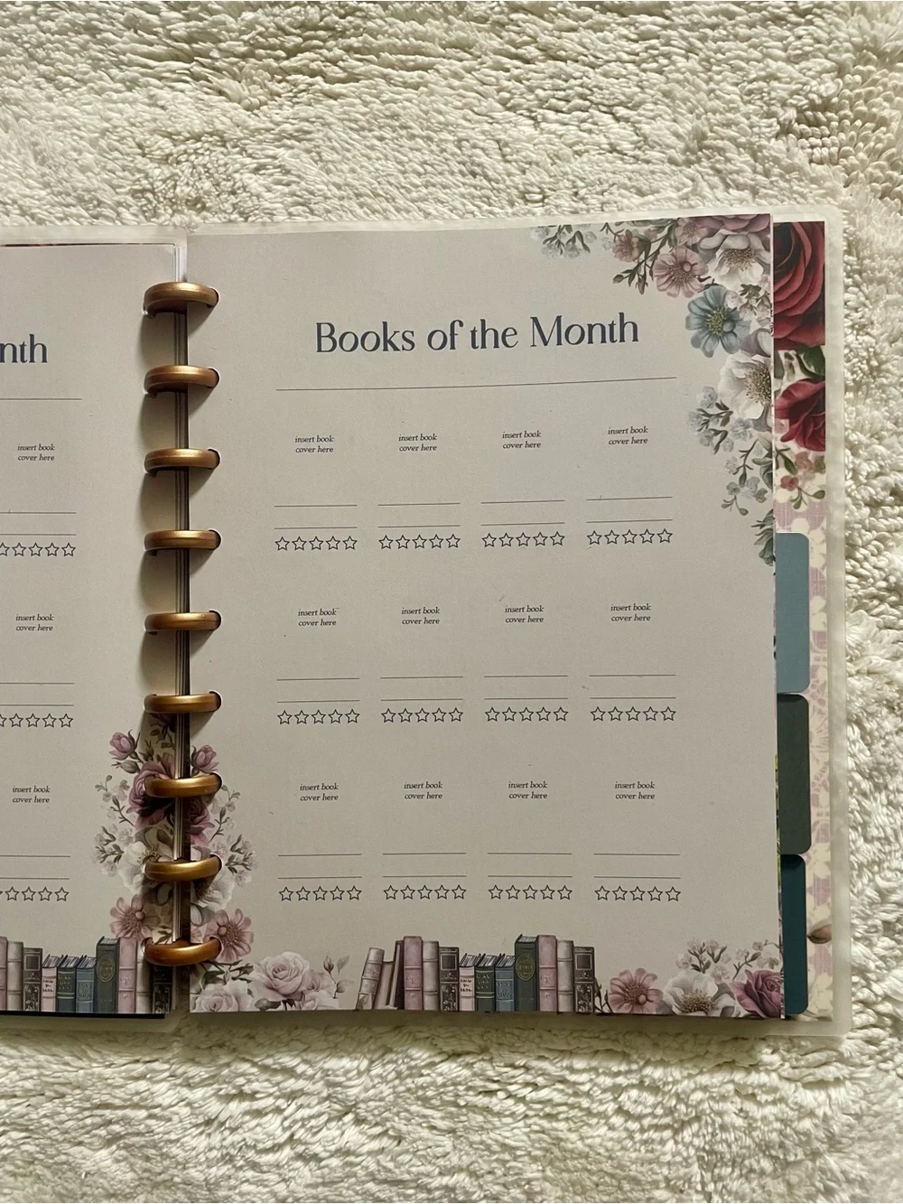 Rongrong All Booked Up A Book Lover's Journal III Discbound Reading Tracker New